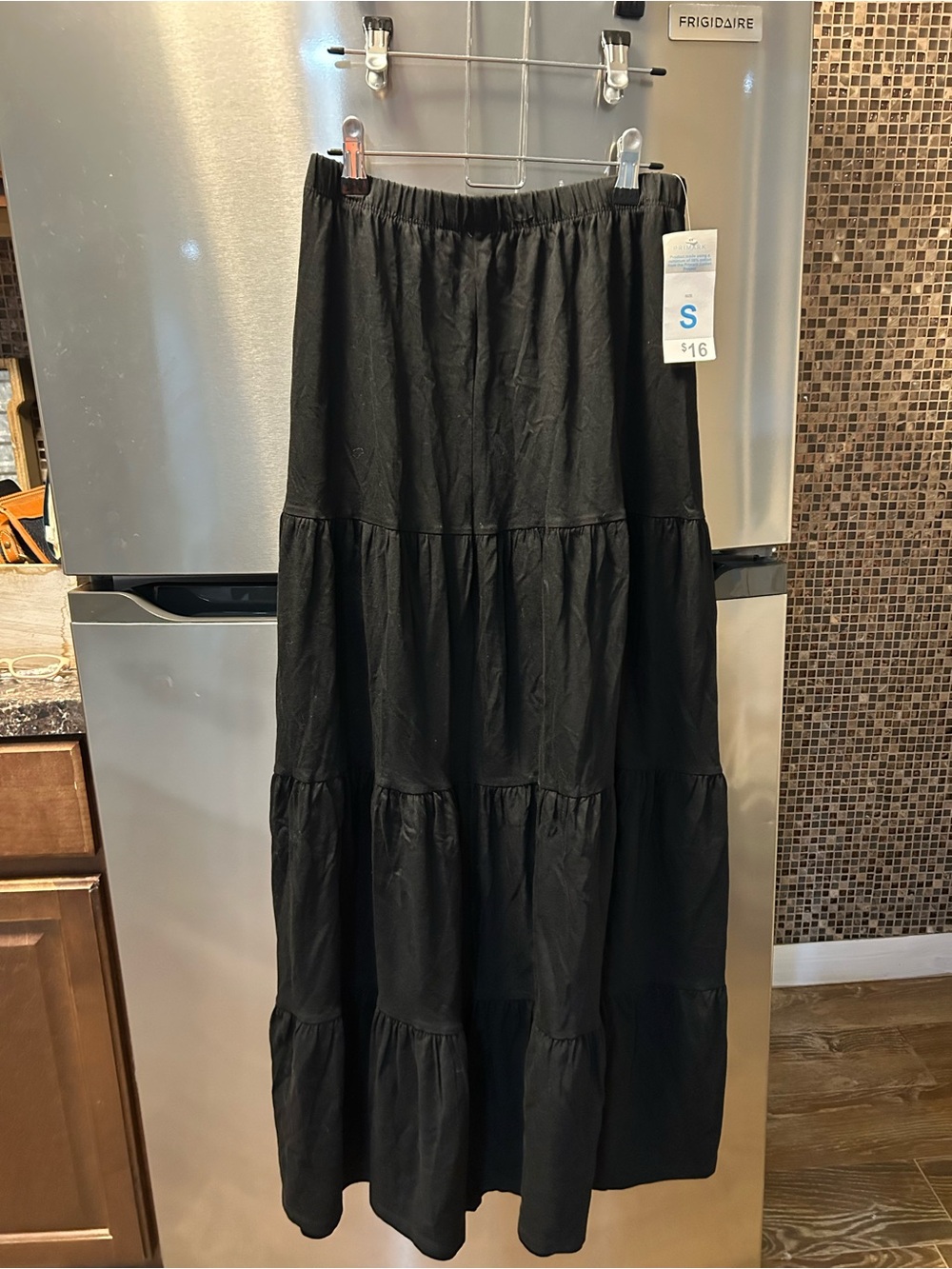 Primark Black Tiered Maxi Skirt